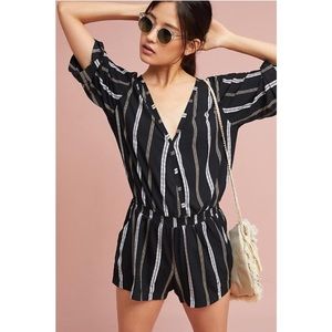 NWOT Anthropologie Beachgold Ancona Striped Romper